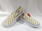 Vans Women's Classic Checkerboard Taos Taupe Slip On Shoes - Size 9.5 NWB