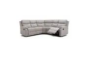 Foret 5 Seater Sofa Corner Lounge Recliner Footrest Bed Chaise Couch Fabric Grey Light