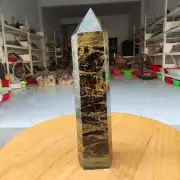 455g WOW! Natural Rare Pietrsite Crystal Obelisk Quartz Tower Point Healing Y699