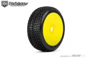 Powerhobby Dirt Slinger 1/8 Buggy Mounted Tires Yellow Dish Wheels (2) Ultra Sof