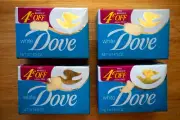 DOVE VINTAGE LOT OF FOUR WHITE 4.75 OUNCE BATH SIZE SOAP BARS/NEW/NOS