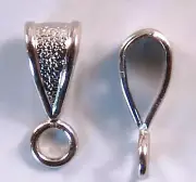 Small Close Loop Bails Silvertone Closed Loop #429 (24) Silver Color