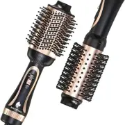 Miropure 2-in-1 Hot Air Blow Dry Brush: Ionic Volumizer, Straightener, Curler