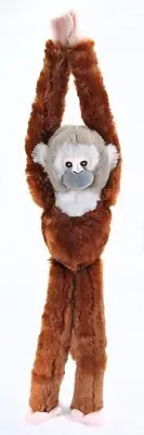 Wild Republic Hanging Squirrel Monkey Stuffed Animal Plush 22 Inches