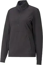 Womens W Cloudspun Rockaway 1/4 Zip Layering, Puma Black, Medium