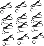Sosoport 12Pcs Lapel Mic Clip Lavalier Tie Clip for Voice Chat Video Conferencing and Karaoke Durable Iron Clip Design with for Easy Attachment