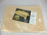 NOS Vtg Lintex Allencon Lace Tablecloth & Vinyl Liner Oval 66" x84" Tan Color