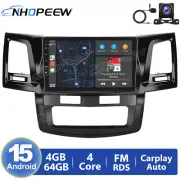 4+64GB Android 15 For Toyota Hilux 2005-2014 Head Unit CarPlay Car Stereo Radio