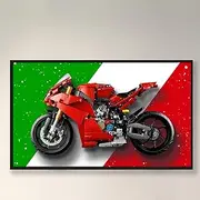 Display Frame for Lego Technic Ducati Panigale V4 S Motorcycle Building Set for Adults,Building Blocks Display Board for Lego 42202- Gifts for Lego Lovers,Size:65x40cm(No Model)