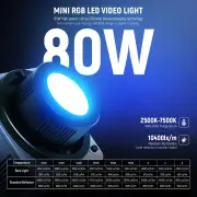NEEWER HB80C Mini RGB LED Video Light Kit