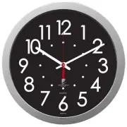 Chicago Lighthouse 14.5" Low Vision Quartz Wall Clock Black Face White Numbers