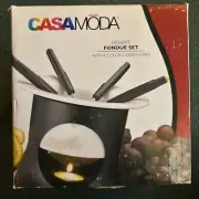 Casamoda Dessert Fondue Set With 4 Coded Forks