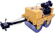 Double drum walk behind road rollers, Mini Hand Vibratory Roller – Vibratory Asphalt Roller for Small Road, Landscaping, and Parking Lot Projects