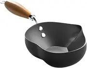 WeiLaiKeQi Mini Hot Oil Pan Pouring Oil Pan Iron Small Frying Pan Heating Pot for Home Camping