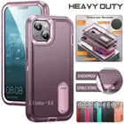 For iPhone 16 14 13 12 Pro Max XS XR 8 7 Plus Case Shockproof Tough Stand Cover