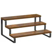 3-Tier Spice Rack, 13.8 Inch Wood Step Shelf Countertop Spice Storage Holder,...