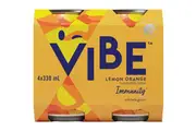 Vibe Immunity With Beta Glucan Lemon Orange Soft Drink Cans 330ml X 4 Pack