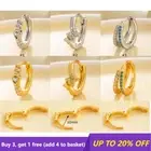 Star Drop Shape Copper with Zircon 10mm Hoop Earring Cartilage Helix Piercing