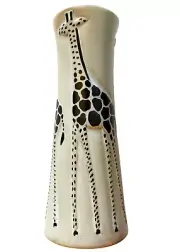 Beautiful Hand Made Giraffe 8" Stone Candle Stick, Holder, Kenya, Painted, Heavy