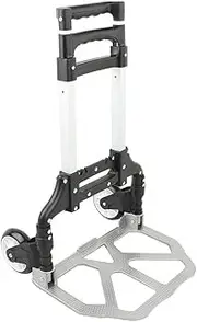 CVBFDB 80kg Heavy Duty Hand Truck Folding Compact Aluminium Hand Truck Luggage Cart Wheel Col