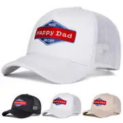 Happy Dad Embroidered Baseball Cap Adjustable Sun Hat For Outdoor Activities