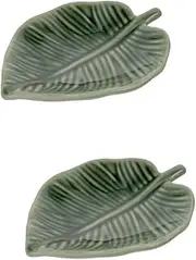 BUGUUYO 2pcs Ceramic Jewelry Dish Elegant Storage Tray for Rings Earrings Elegant Decorative Plate for Home