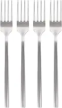 Argon Tableware Stainless Steel Dinner Forks - 19.5cm - Silver - 4X Dining Forks High Polished Metal Fork 4-Piece Table Fork Cutlery Set