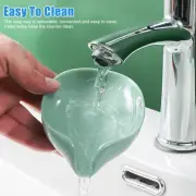 Soap Dishes Holder Leaf Shape Box Self Draining Saver Suction Cup Bathroom Leaf