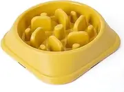Paw Degree Slow Feeder Bowl, Dog Bowl, Puzzle Design, Anti Slip, Maze, Interactive, Cat Bowl, Prevent Choking, Reduce Overeating (Yellow)