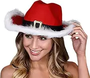 [mercenary] Christmas Cowboy Hat | Cowboy Christmas Hats,Cosplay Prop, Cowboy Costume Accessories, Santa Costume Accessories for Christmas Western Cowboy Costume