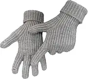 [aoozleny] Unisex Winter Knit Gloves Soft Elastic Warm Knitted Gloves for Women Touchscreen Typing Full Finger Gloves for Outdoor