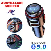 Bluetooth 5.0 Wireless Radio Car FM Transmitter PD Dual USB Charger MP3 Player