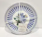 4 Shabby Chic Floral Hydrangea Blue White Melamine Plates 9" Lilac Spring Easter