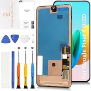 Olivechard for Google Pixel 8 6.1" Screen Replacement with Frame (Fingerprint Cable Transfer Required) Aftermarket OLED LCD Display Screen Replacement Touch Digitizer Assembly (Not Original OLED)