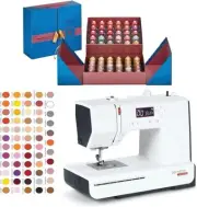 Bernette B37 Computerized Sewing Machine with 60-Pc Sunset Thread Bundle