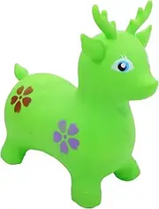 Bouncy Deer Inflatable for Adorable Animal Bouncer with Slip Horns Enhancing Balance and Coordination for Playtime Fun