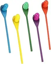 HEALSOPTHY 5Sets Wooden Balancing Training Sensory Egg Spoon Race Game for Random Colors Fun Outdoor Lawn Games for Family Picnics Birthday Parties