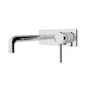 Amelie Wall Basin/Bath Mixer Pin with Plate 185mm Spout Chrome BDO250810bCH