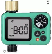 Sprinkler Timer with Dual Modes, Interval & 7-Day Programmable Water Timer