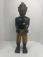 Alboran AGRIYELU Congo Dos Cara Eshu Two Face Negro Muneco Santeria Osha Ifa Pal