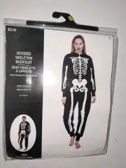 Skeleton Bodysuit Adult Unisex Halloween Costume One Piece Small 2/4 NEW