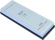 Glass Sharpening Stone with Non-Slip Silicone Base - Whetstone Grit Single Side Wet Honing Knife Sharpener Oilstone for kitchen knife or outdoor knife (2000#)