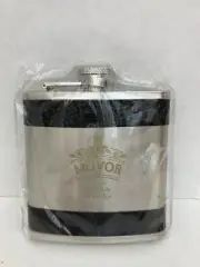 McIvor Scotch Whiskey Flask Faux Croc trim Stainless 6 oz
