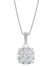 Silver 0.50 ct. tw. Lab Grown Diamond Pendant Necklace