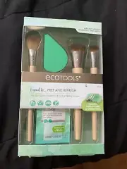 EcoTools Prep + Refresh Brush Kit, Cosmetic Makeup Brushes Sponge Cleaning Set