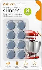 Aieve Appliance Sliders, 8 Pcs Small Appliance Slider for Countertop, Self Adhesive Home Finds Caster Wheels Rollers, Kitchen Must Have Gadgets for Stand Mixers, Coffee Makers, Air Fryers