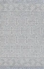 Diego Tribal Light Grey Wool Rug