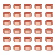 Cord Stopper Ends, 30 Pack Cord Rope Fastener for Bags, Bright Rose Gold