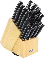 [Oster] 70555.22 Winsted 22-Piece Cutlery Swivel Block Set, Brushed Satin