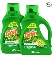 Gain Laundry Detergent Liquid Soap Plus Aroma Boost Original Scent He Compatible